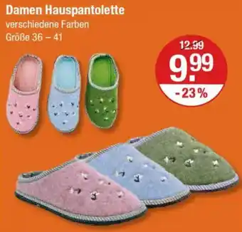 V Markt Damen Hauspantolette Angebot