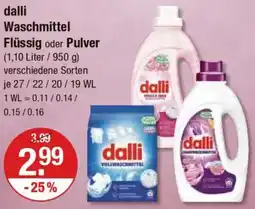 V Markt dalli Waschmittel Flüssig oder Pulver Angebot