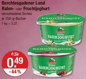 V Markt Berchtesgadener Land Rahm- oder Fruchtjoghurt Angebot