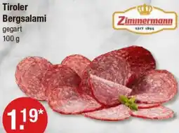 V Markt Zimmermann Tiroler Bergsalami Angebot