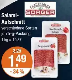 V Markt SORGER Salami Aufschnitt Angebot