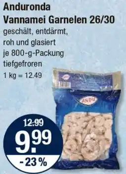 V Markt Anduronda Vannamei Garnelen 26/30 Angebot