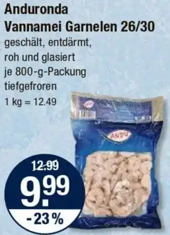V Markt Anduronda Vannamei Garnelen 26/30 Angebot