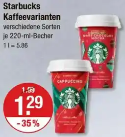 V Markt Starbucks Kaffeevarianten Angebot