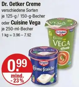 V Markt Dr. Oetker Creme oder Cuisine Vega Angebot