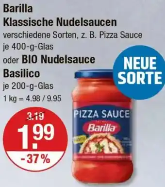 V Markt Barilla Klassische Nudelsaucen oder BIO Nudelsauce Basilico Angebot