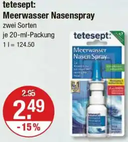 V Markt tetesept: Meerwasser Nasenspray Angebot