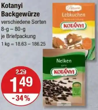 V Markt Kotanyi Backgewürze Angebot