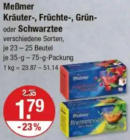 V Markt Meẞmer Kräuter-, Früchte-, Grün- oder Schwarztee Angebot