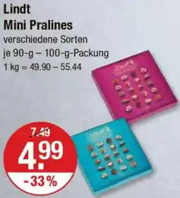 V Markt Lindt Mini Pralines Angebot