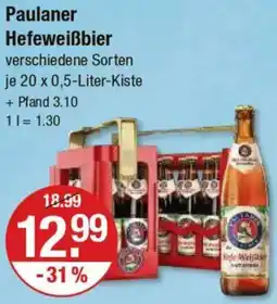 V Markt Paulaner Hefeweißbier Angebot