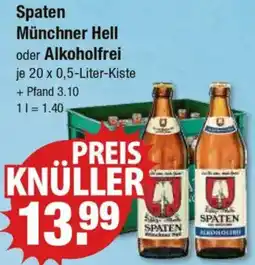 V Markt Spaten Münchner Hell oder Alkoholfrei Angebot