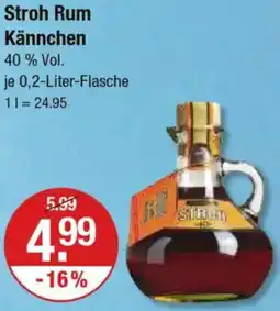 V Markt Stroh Rum Kännchen Angebot