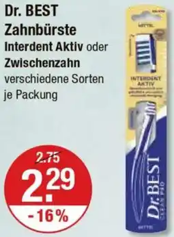 V Markt Dr. BEST Zahnbürste Interdent Aktiv oder Zwischenzahn Angebot