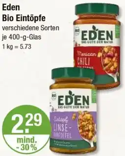 V Markt Eden Bio Eintöpfe Angebot