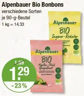 V Markt Alpenbauer Bio Bonbons Angebot