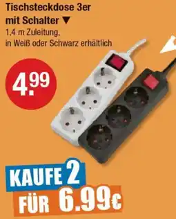 V Markt Tischsteckdose 3er mit Schalter Angebot