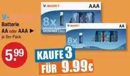 V Markt V-MARKT Batterie AA oder AAA Angebot