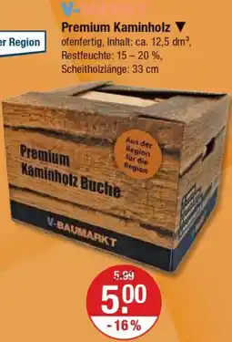 V Markt Premium Kaminholz Angebot