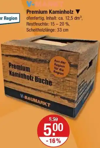 V Markt Premium Kaminholz Angebot