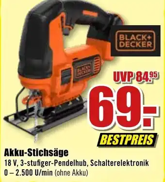 B1 Discount Baumarkt Black+Decker Akku Stichsäge Angebot