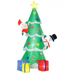 Netto Marken-Discount HOMCOM Aufblasbare Weihnachtsbaumdekoration Polyester Angebot