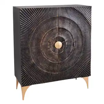 Netto Marken-Discount riess-ambiente Highboard GOLDEN SUNSET - 120cm schwarz / gold handgearbeitet Mangoholz Angebot