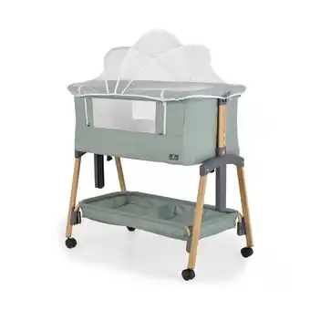 Netto Marken-Discount Cangaroo Babybett, Beistellbett Adoro, verstellbar, Matratze, Moskitonetz, Räder grün Angebot