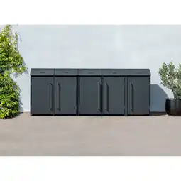 Netto Marken-Discount Westmann Mülltonnenbox Moderna 5 5x 240 L Anthrazit 83x350x135cm Angebot
