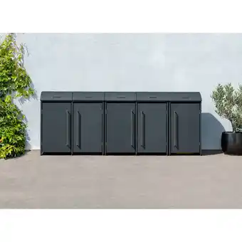Netto Marken-Discount Westmann Mülltonnenbox Moderna 5 5x 240 L Anthrazit 83x350x135cm Angebot