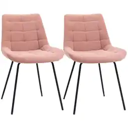 Netto Marken-Discount HOMCOM Esszimmerstuhl Flanell, Schaumstoff, Stahl Angebot