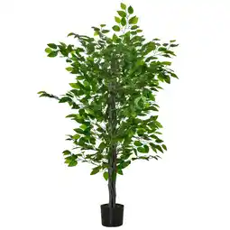 Netto Marken-Discount HOMCOM Künstlicher Ficusbaum Kunststoff, Zement Angebot