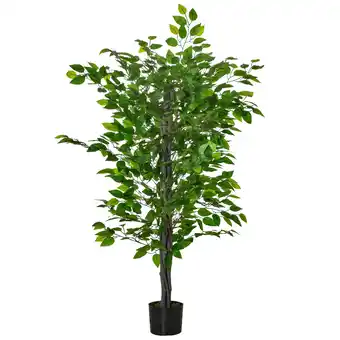 Netto Marken-Discount HOMCOM Künstlicher Ficusbaum Kunststoff, Zement Angebot