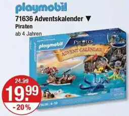 V Markt Playmobil 71636 Adventskalender Piraten Angebot