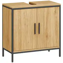Netto Marken-Discount HOMCOM Waschbeckenunterschrank Spanplatte, Stahl Angebot