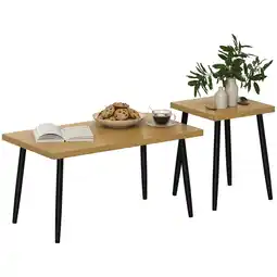 Netto Marken-Discount HOMCOM Couchtisch Set MDF, Stahl Angebot