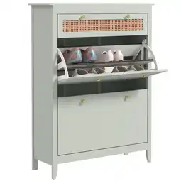 Netto Marken-Discount HOMCOM Schuhschrank MDF, Polyrattan Angebot