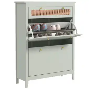 Netto Marken-Discount HOMCOM Schuhschrank MDF, Polyrattan Angebot