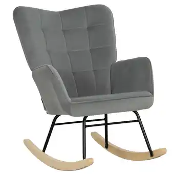Netto Marken-Discount HOMCOM Schaukelstuhl Samt (100% Polyester), Buchenholz Angebot
