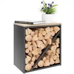 Netto Marken-Discount Outsunny Kaminholzregal Metall, Tannenholz Angebot