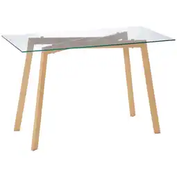 Netto Marken-Discount HOMCOM Esstisch Hartglas, Stahl Angebot