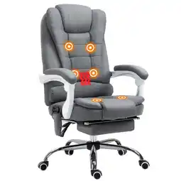 Netto Marken-Discount Vinsetto Bürostuhl mit Massagefunktion Stoff in Samt-Leinen-Optik(100% Polyester), Schaumstoff Angebot