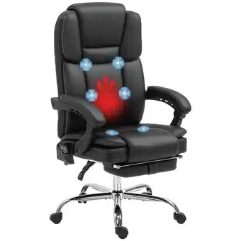 Netto Marken-Discount Vinsetto Bürostuhl mit Massagefunktion Kunstleder, Stahl Angebot