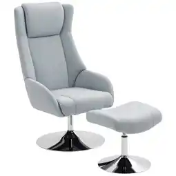 Netto Marken-Discount HOMCOM Relaxsessel mit Hocker Polyester, Metall Angebot