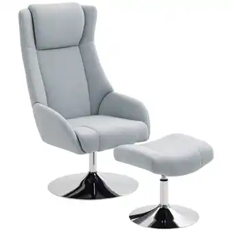 Netto Marken-Discount HOMCOM Relaxsessel mit Hocker Polyester, Metall Angebot