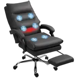 Netto Marken-Discount Vinsetto Bürostuhl mit Massagefunktion Polyester, Stahl Angebot