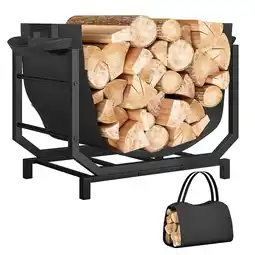 Netto Marken-Discount Outsunny Kaminholzregal Metall, Oxford-Stoff Angebot