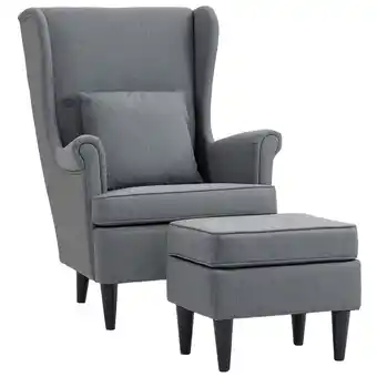 Netto Marken-Discount HOMCOM Ohrensessel mit Hocker Polyester, Schaumstoff Angebot