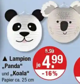 V Markt Lampion „Panda" und Koala Angebot