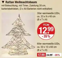 V Markt Rattan Weihnachtsbaum Angebot